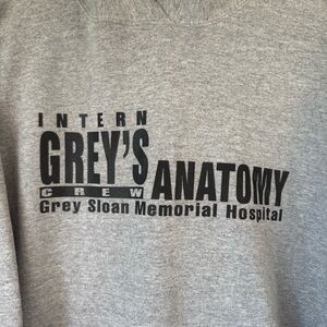 Grey's Anatomy Gray Hoodie Port & Company Size 2XL Sweatshirt Front Pocket